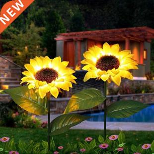 Solar Sunflower Lights LED Waterproof Landscape Lights Smart