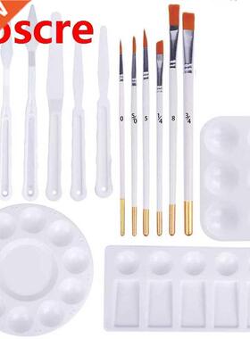 15 Pieces Paint Palette Painting Knife Brushes Set, for DIY