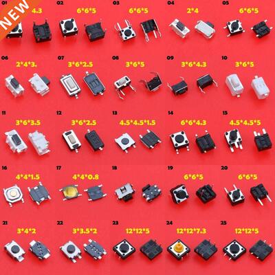 Cltgxdd 25models Micro Push Button Tactile Tact Switch Rese