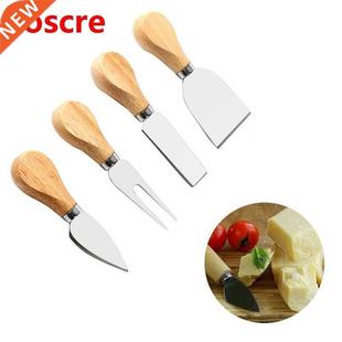 Knives Cheese Bard wood Handle Set Oak 4pcs Knife bamboo set