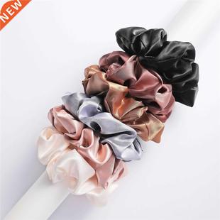Women Girls Scrunchies lot Sol Hair Fashion Satin 6pcs Silky