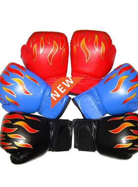 Kids Children Boxing Gloves Professional Flame Mesh Breathab