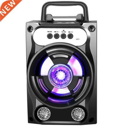 Bluetooth-compatible Speaker With Microphone Colorful LED Li