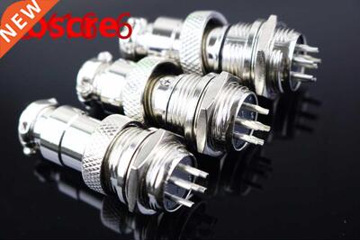 5Sets GX16-6 Hgh Qualty 6 Pns M16 Screw Type Metal Avat