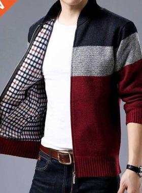 Spring Winter New Men's Cardigan Single-Breasted Fashion Kni