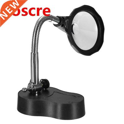 Helping Hand Magnifier Set And Soldering Stand With LED 8