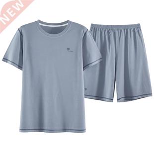 Shorts Summer neck Set Pajamas shirt 2022 Pullover Men