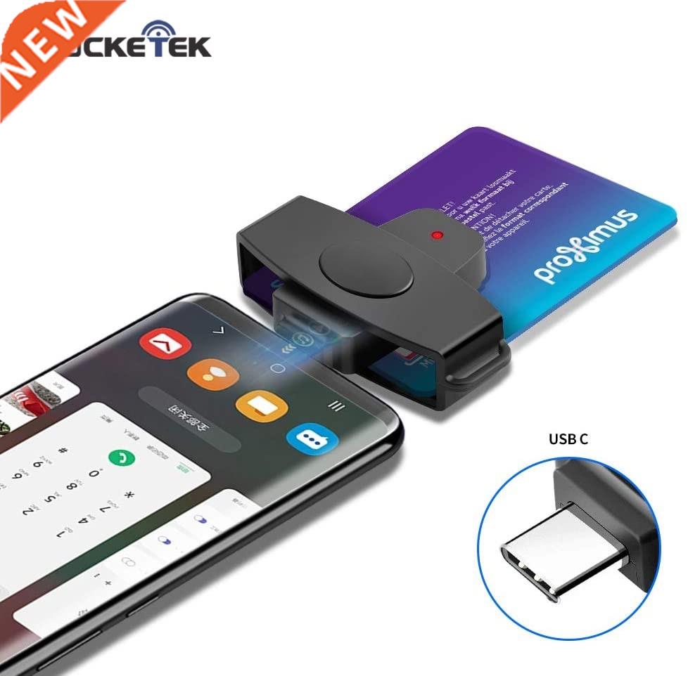 Rocketek SB type c smart Card Reader memory ID Bank EMV elec