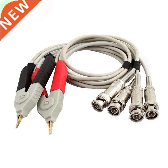 Pair Dual BNC to Alligator Clips Test Leads Cords 31-Inch Gr