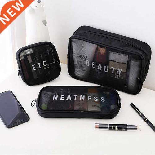 Travel Cosmetic Bag Women Zipper Make Up Transparent Makeup