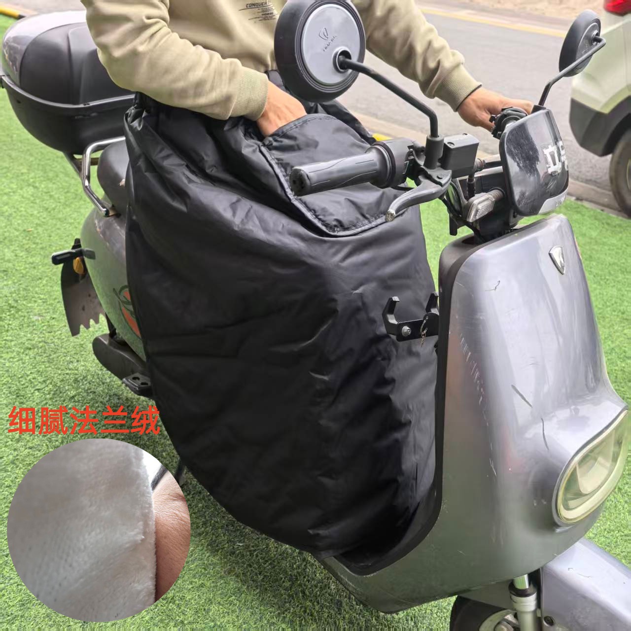 新款电动车挡风裙护腿冬季膝盖保暖加绒电瓶车电车加厚防水挡风被