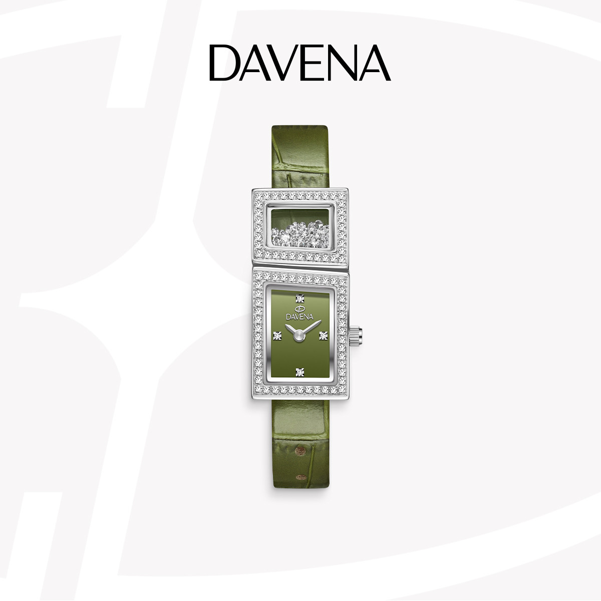 【官方正品】DAVENA蒂玮娜小流沙手表轻奢复古小众小方表送女友图片