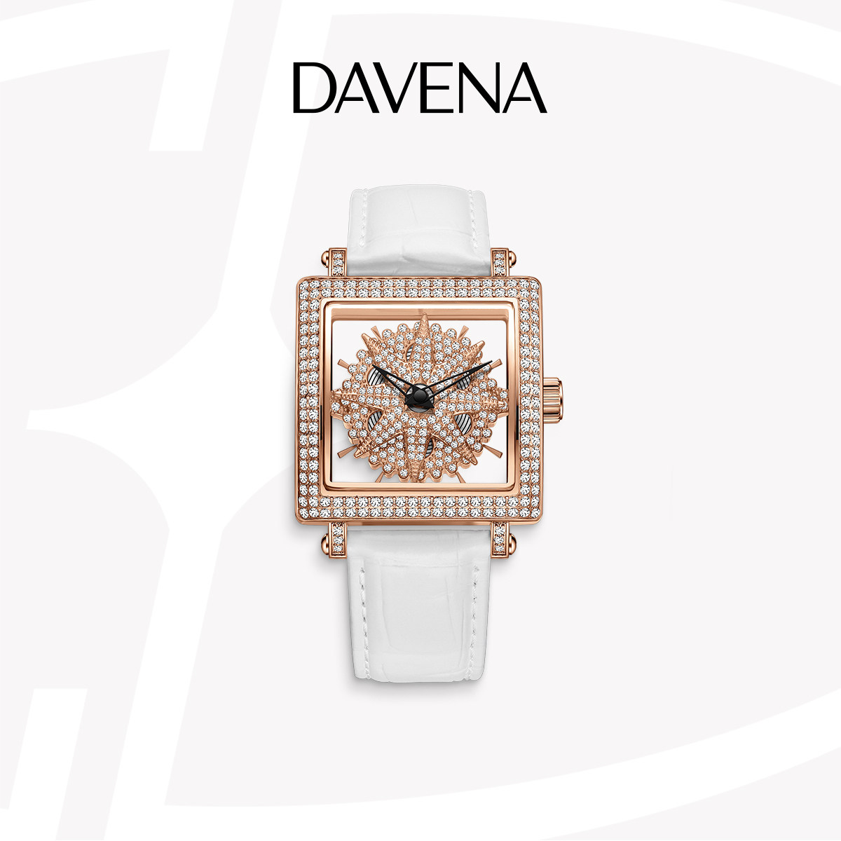 DAVENA蒂玮娜时来运转八芒星手表女款轻奢小众女生满天星女士腕表