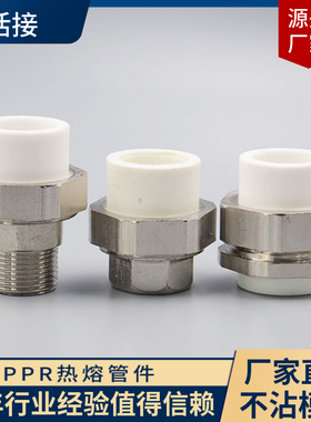 PPR水管热熔外丝铁活接 内 双头 水管管件 20 25 32 40 50接头配