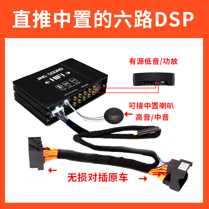 新品汽车DSP音频处器车载功放6路8声大31段功率直理推中道置三分