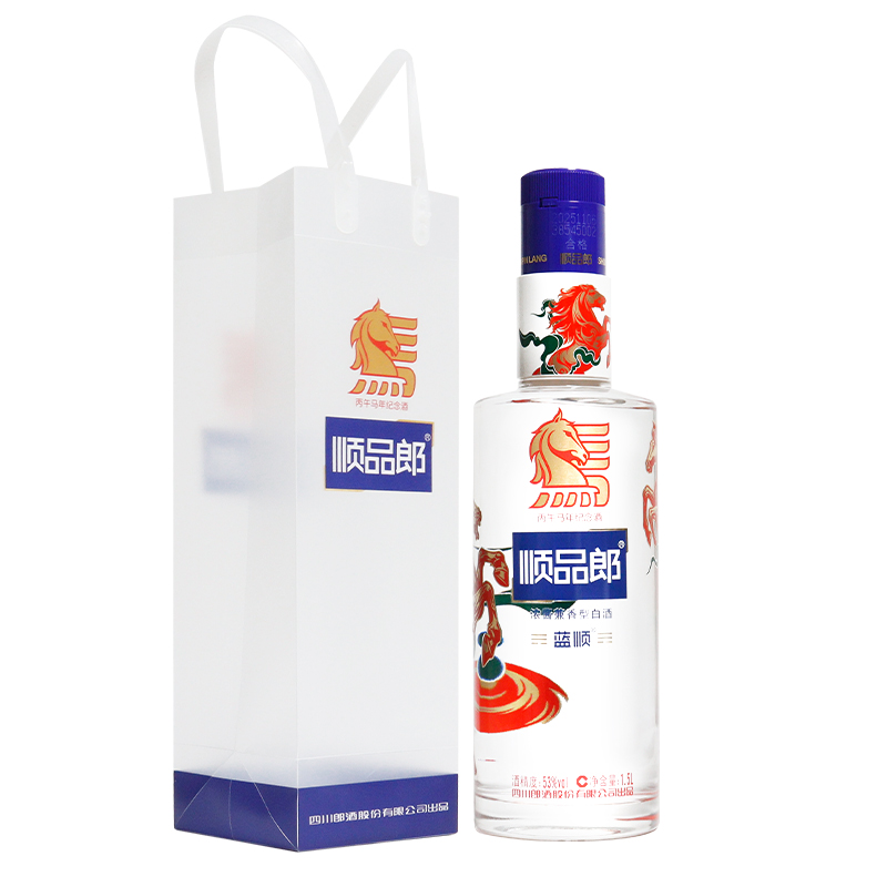 郎酒顺品郎蓝顺(马年纪念酒)53度1.5L浓酱兼香型白酒