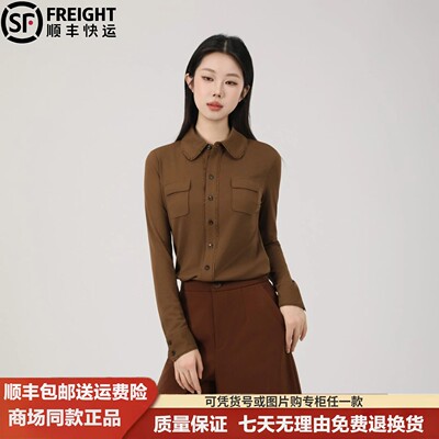 商场同款26春质感百搭气质优雅显瘦单排扣纱质长袖衬衣衬衫女