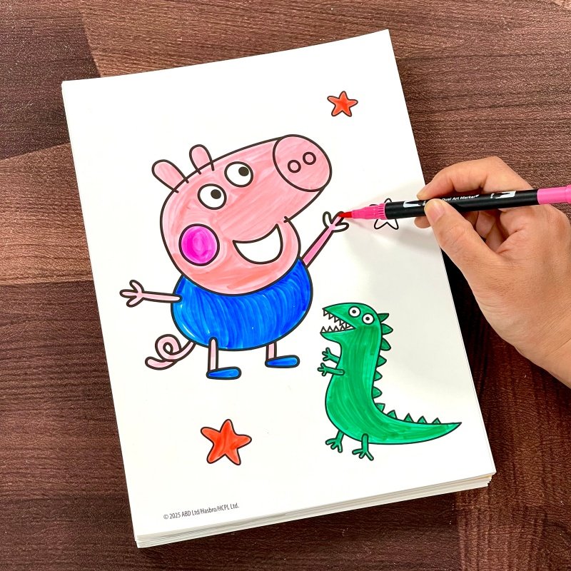 小猪佩奇蒙纸临幕画画本3-7岁6幼儿童涂色书小学生一年级图画绘本,玩具/童车/益智/积木/模型,文具礼盒/绘画套装,淘宝优惠券,粉丝福利购,淘宝优惠卷