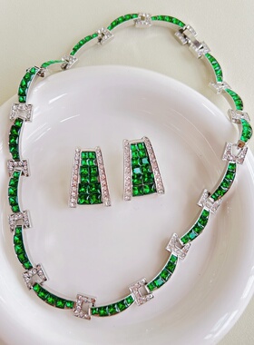 中古小众设计翠绿气质轻奢项链