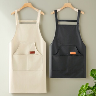 水果店围裙厨房家用工作服定制logo印字高档餐饮防水防油上班专用