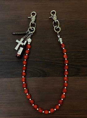 manjusaka原创红骷髅复古十字架酒瓶朋克街头腰链潮嘻哈裤链男女