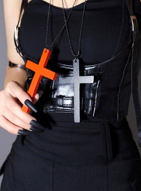 manjusaka 蒸汽朋克十字架 choker 洛丽塔哥特风亚比拍照配饰