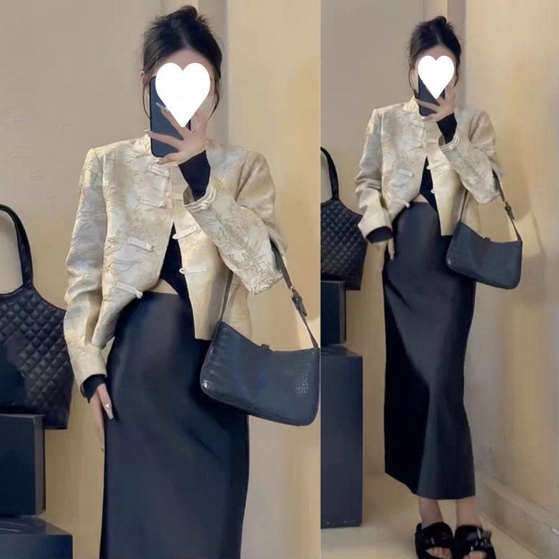 大码胖mm新中式国风套装