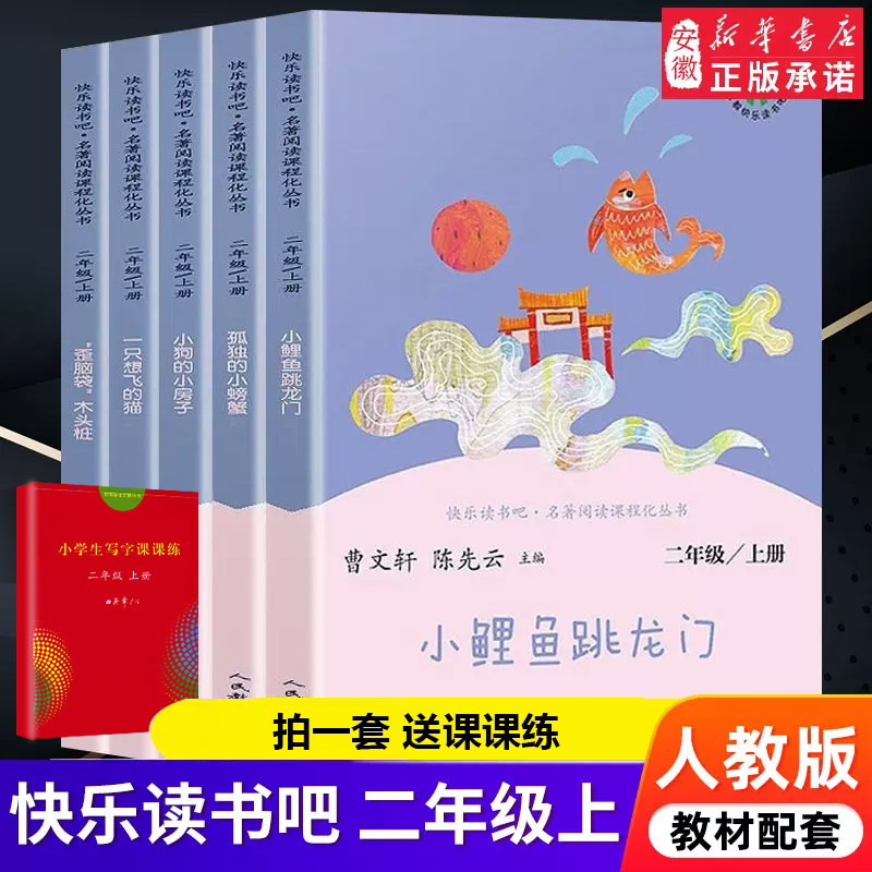 快乐读书吧二年级上册正版小鲤鱼跳龙门孤独的小螃蟹一只想飞的猫小狗小房子歪脑袋木头桩小学生阅读课外书籍人民教育出版社怎么样,好用不?
