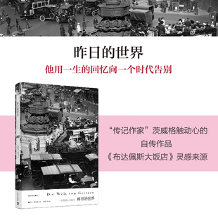 昨日的世界 [奥] 斯特凡茨威格著 传记作家 著作有象棋的故事/一个陌生女人的来信/三大师传等 外国文学小说 上海译文出版社 正版