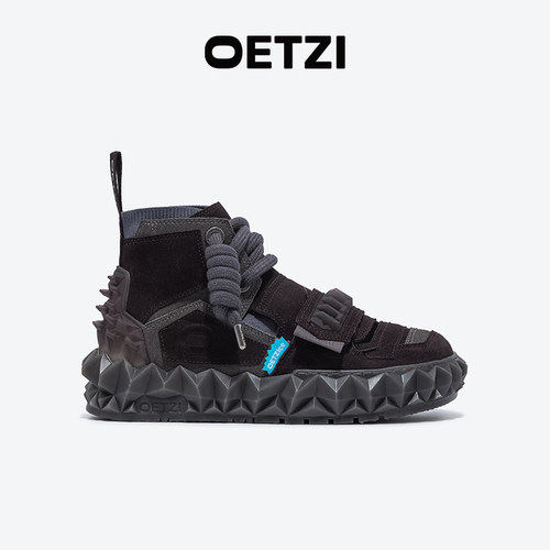 OETZI冰人奥兹翻毛皮高帮果冻鞋