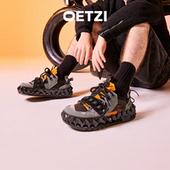 女解构丑萌鞋 低帮厚底增高鞋 男翻毛皮工装 OETZI冰山果冻鞋 拼接鞋