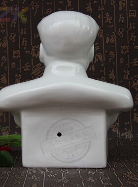 现代复古白色伟人像家居客厅办公装饰工艺礼品陶瓷摆件半身主席a3