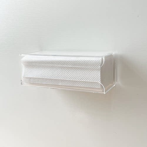 擦手纸盒小号挂壁式免打孔倒挂