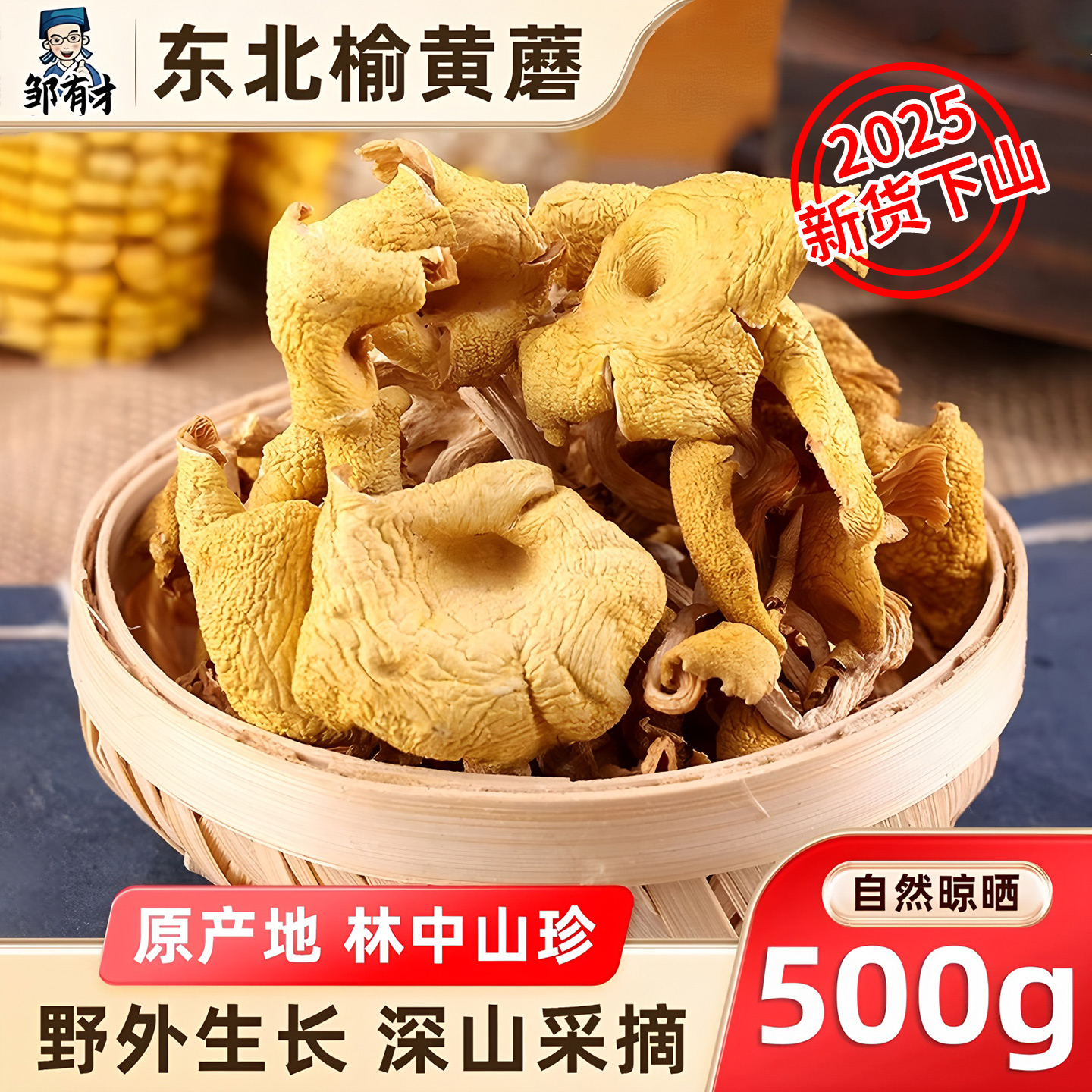 东北榆黄蘑菇干货新鲜黄金菇非特级野生鸡油菌香菇榆黄蘑煲汤特产