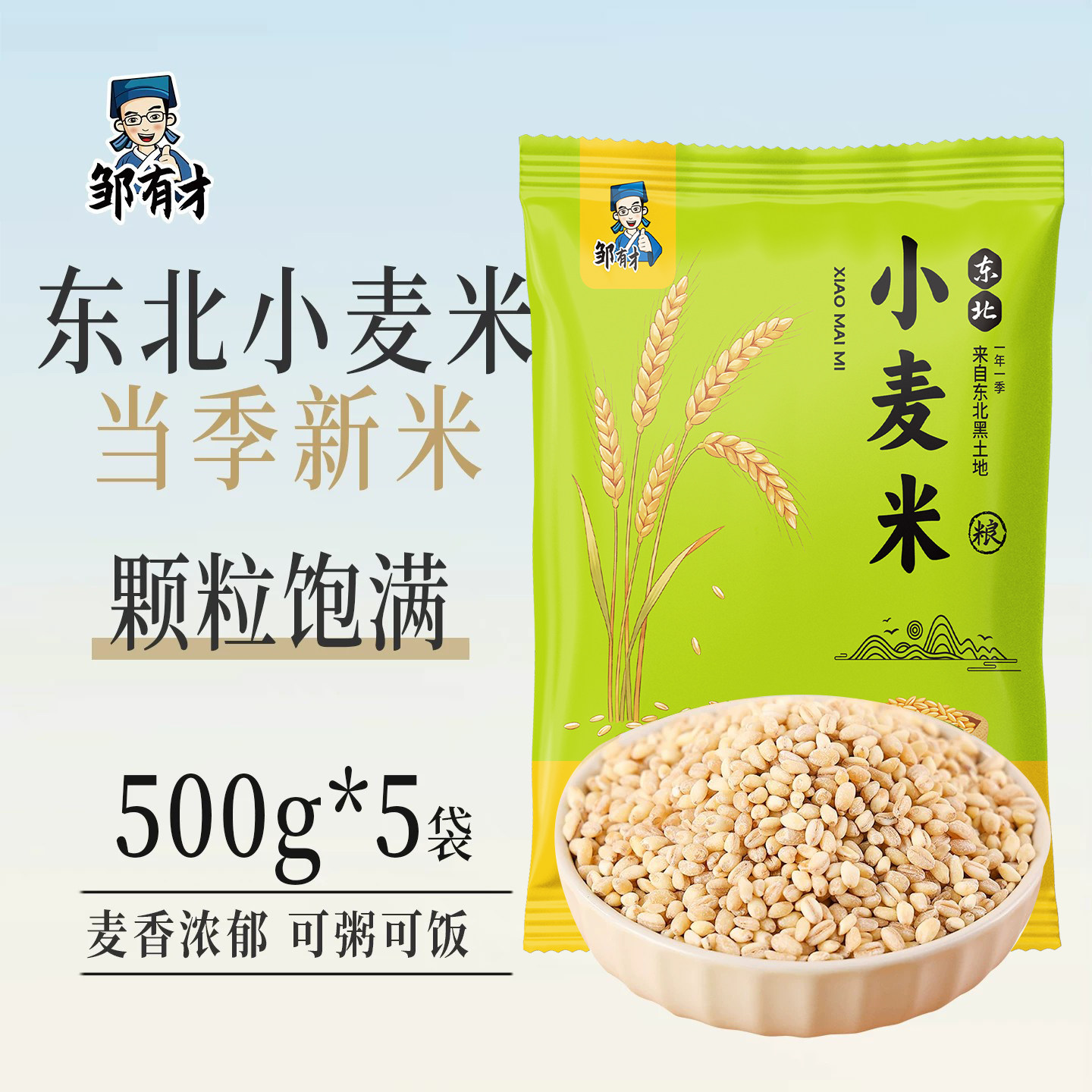 2025东北新货新麦仁米小麦仁优质去皮脱壳带胚芽煮粥饭五谷杂粮