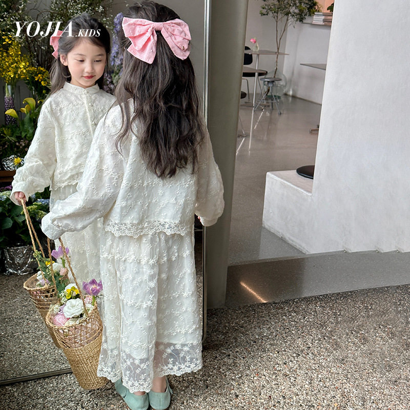 女童夏装套装2025新款儿童洋气夏季公主裙女孩半身裙甜美童装裙子