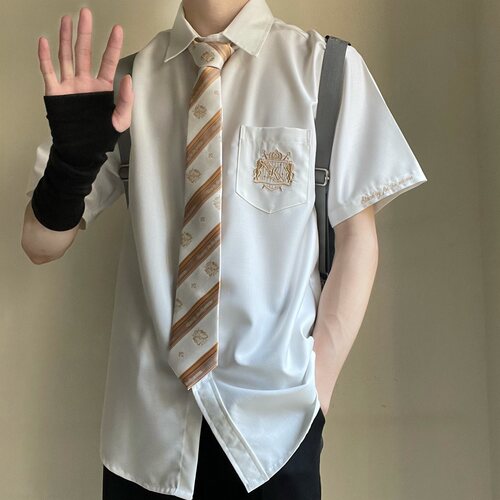 骑士宣言DK日系短袖长袖刺绣衬衫