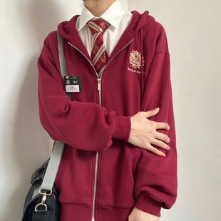 原创JKDK日系百搭加绒开衫 以神之名 卫衣连帽外套 骑士宣言