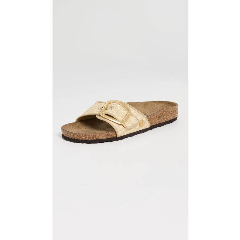代购Birkenstock女士凉鞋透气轻便舒适防滑编织面大扣环软木鞋垫