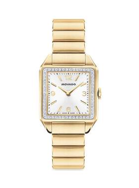 海外代购Movado/摩凡陀女士手表欧美腕表精准计时培育钻石镶嵌