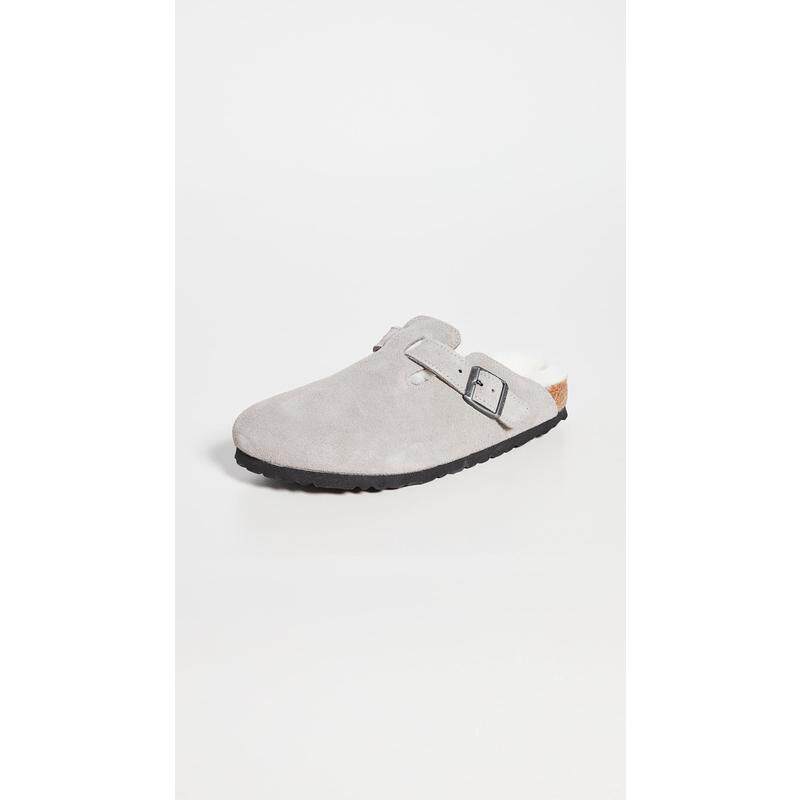 代购Birkenstock女士木底鞋透气吸汗舒适轻便羊皮内里牛皮绒面革