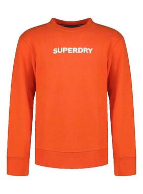 代购Superdry男士卫衣保暖舒适橙色棉质日常休闲上衣潮流简约