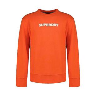 代购Superdry男士卫衣保暖舒适橙色棉质日常休闲上衣潮流简约