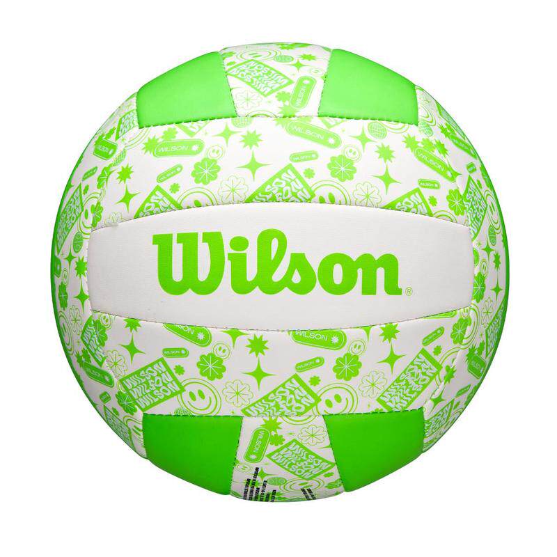代购Wilson威尔胜排球耐磨防滑稳定耐用绿色印花图案橡胶材质