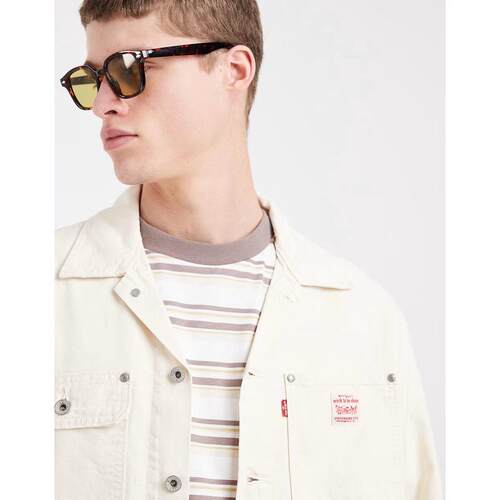 海外代购Levi’s/李维斯男士外套翻领米白色日常休闲街头穿搭