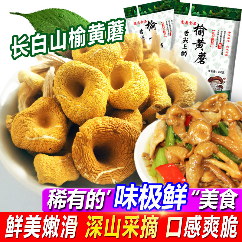 东北特产榆黄蘑干货黄金菇图片