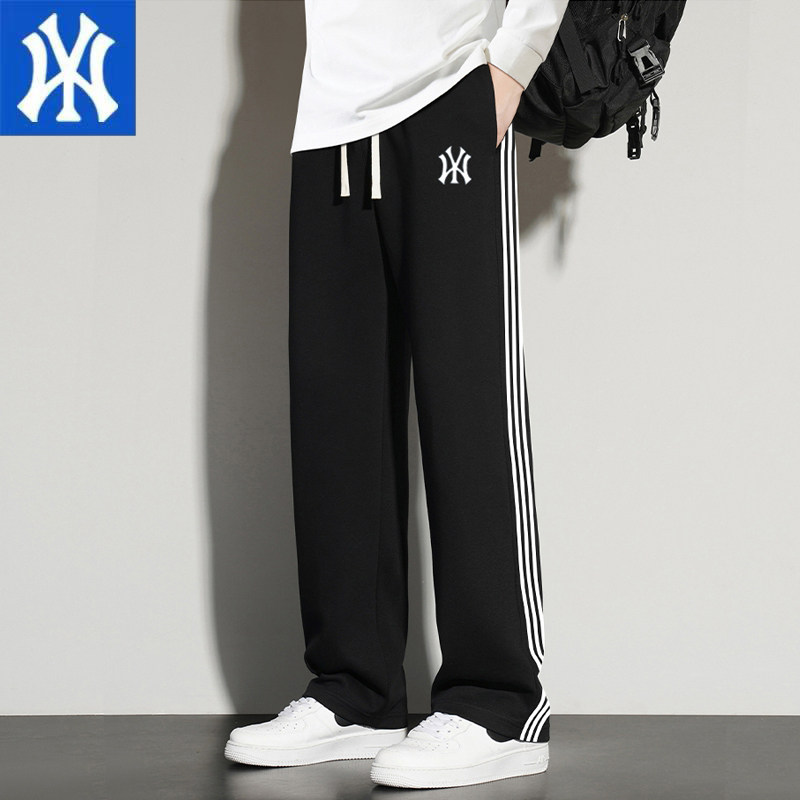 奥莱专柜纯棉裤子男女休闲裤春秋冬运动裤宽松直筒加绒情侣款卫裤