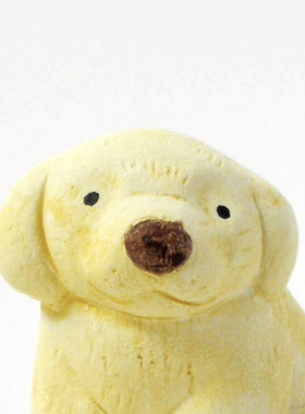 艺术家原创手作金毛犬小狗仿瓷石膏摆件可扩香无尘疗愈