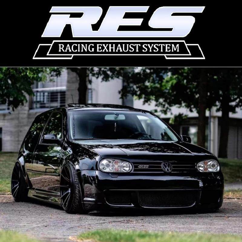 RES奔驰R32/R36/迈腾3.6改装头段中尾段智能阀门排气管跑车声浪