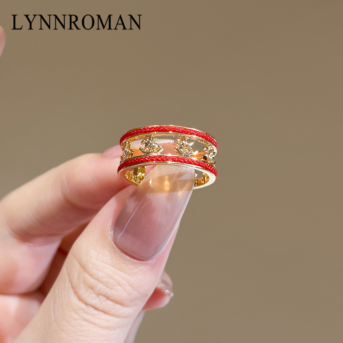 小马红绳戒指女高级感轻奢